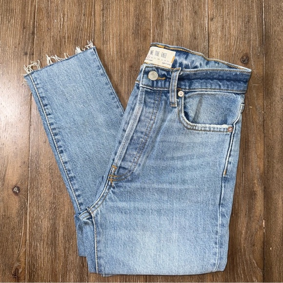 Free People We The Free Stella Hi Rise Slim Straight Jean blue Distressed - Picture 4 of 13
